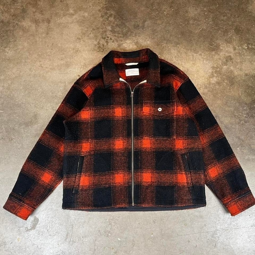 Rei co-op red and black plaid fleece jacket Size men's XL